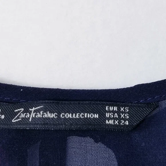 Zara Trafaluc Rainbow Zebras Sheer Tie Back Top - Picture 6 of 6